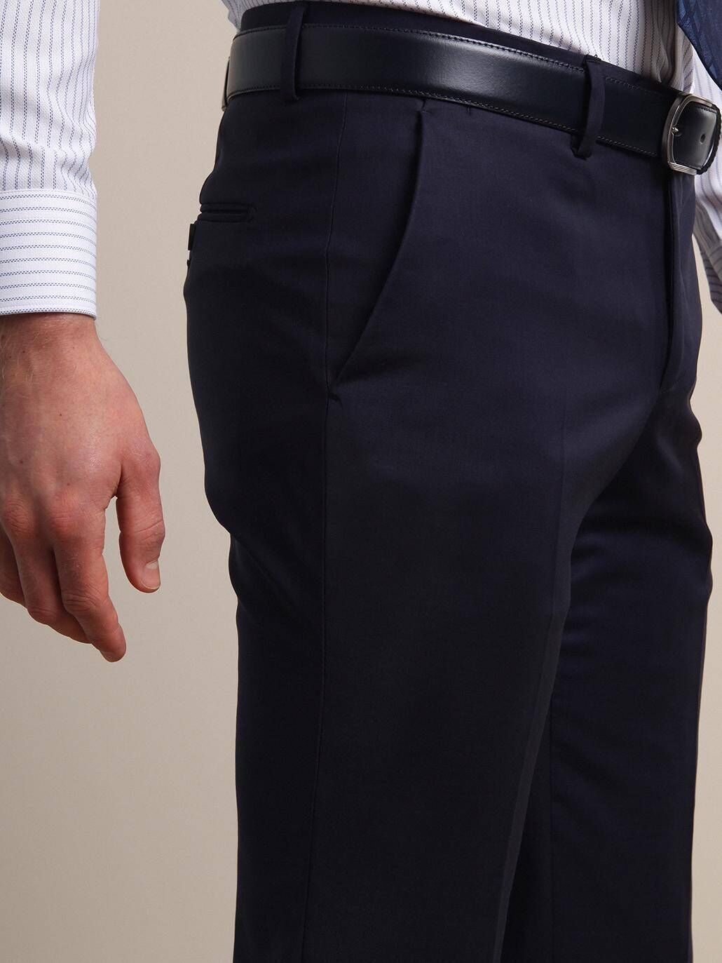 Saks Weaving Fitted Fit Classical Wool Blended Trousers - 2