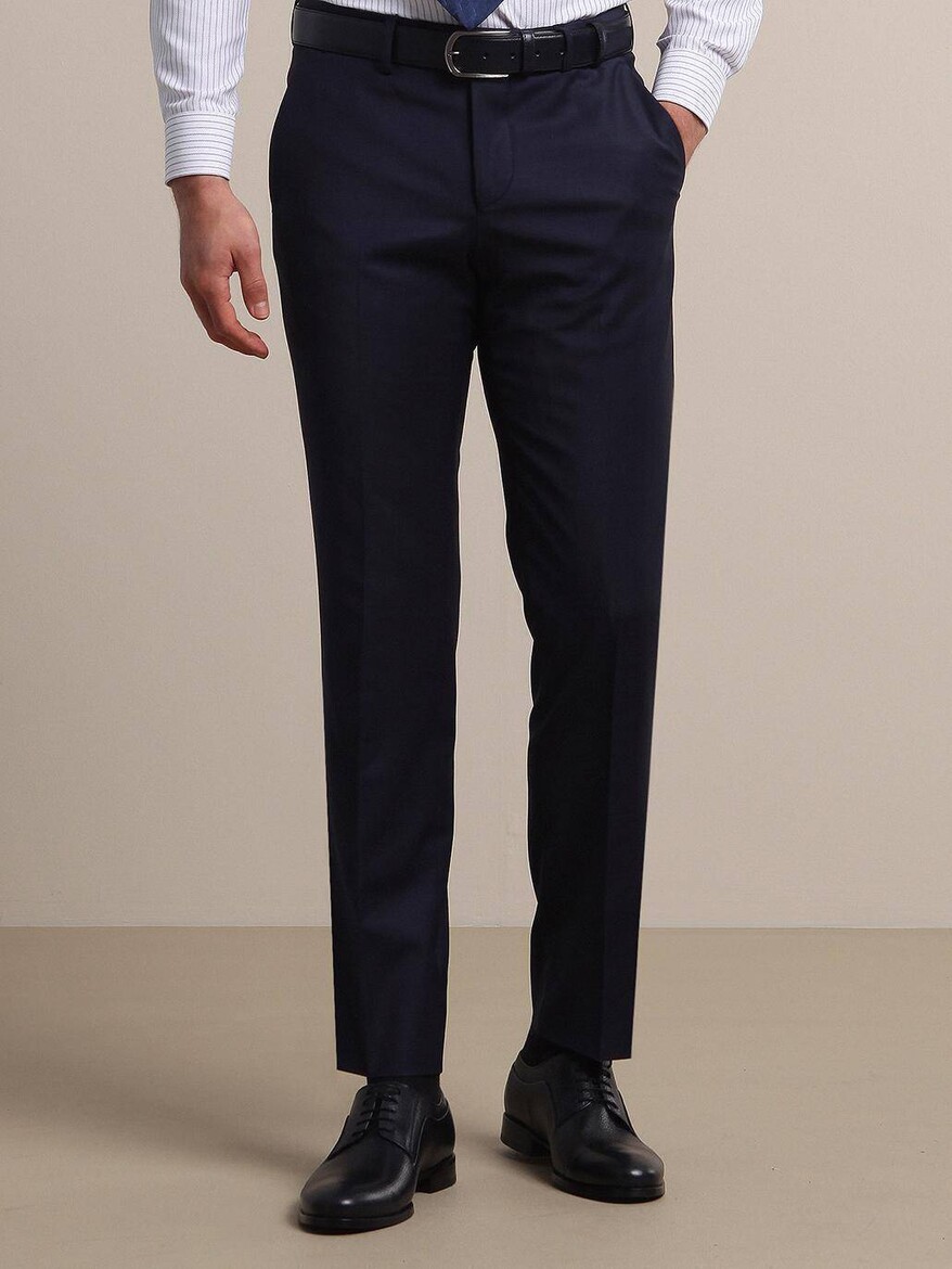 Saks Weaving Fitted Fit Classical Wool Blended Trousers - 1