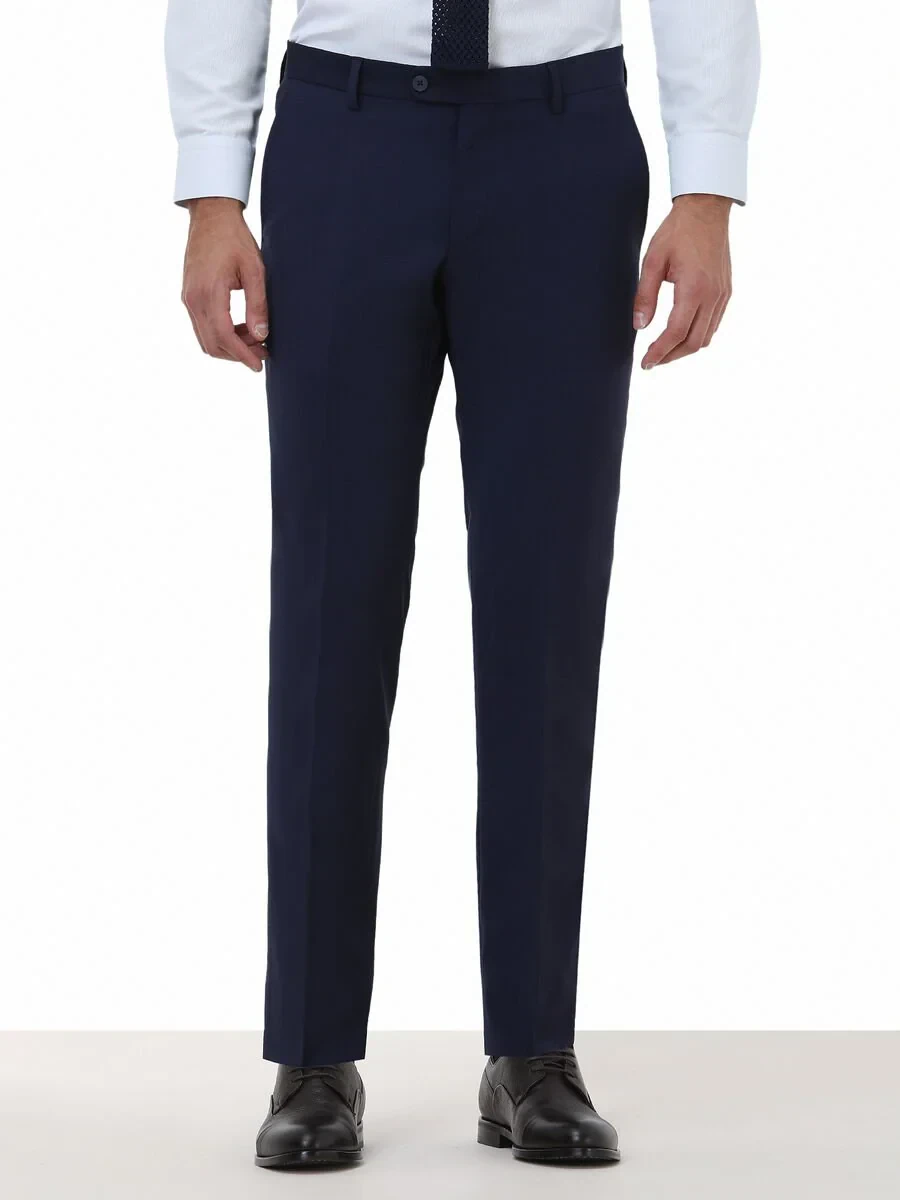 Saks Weaving Fitted Fit Classical Wool Blended Trousers - 1