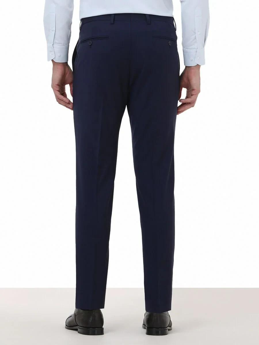 Saks Weaving Fitted Fit Classical Wool Blended Trousers - 4