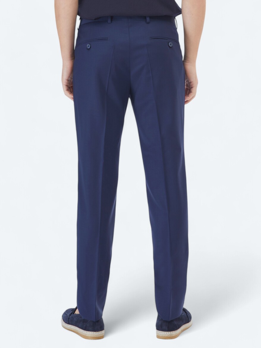 Saks Weaving Fitted Fit Classical Wool Blended Trousers - 5