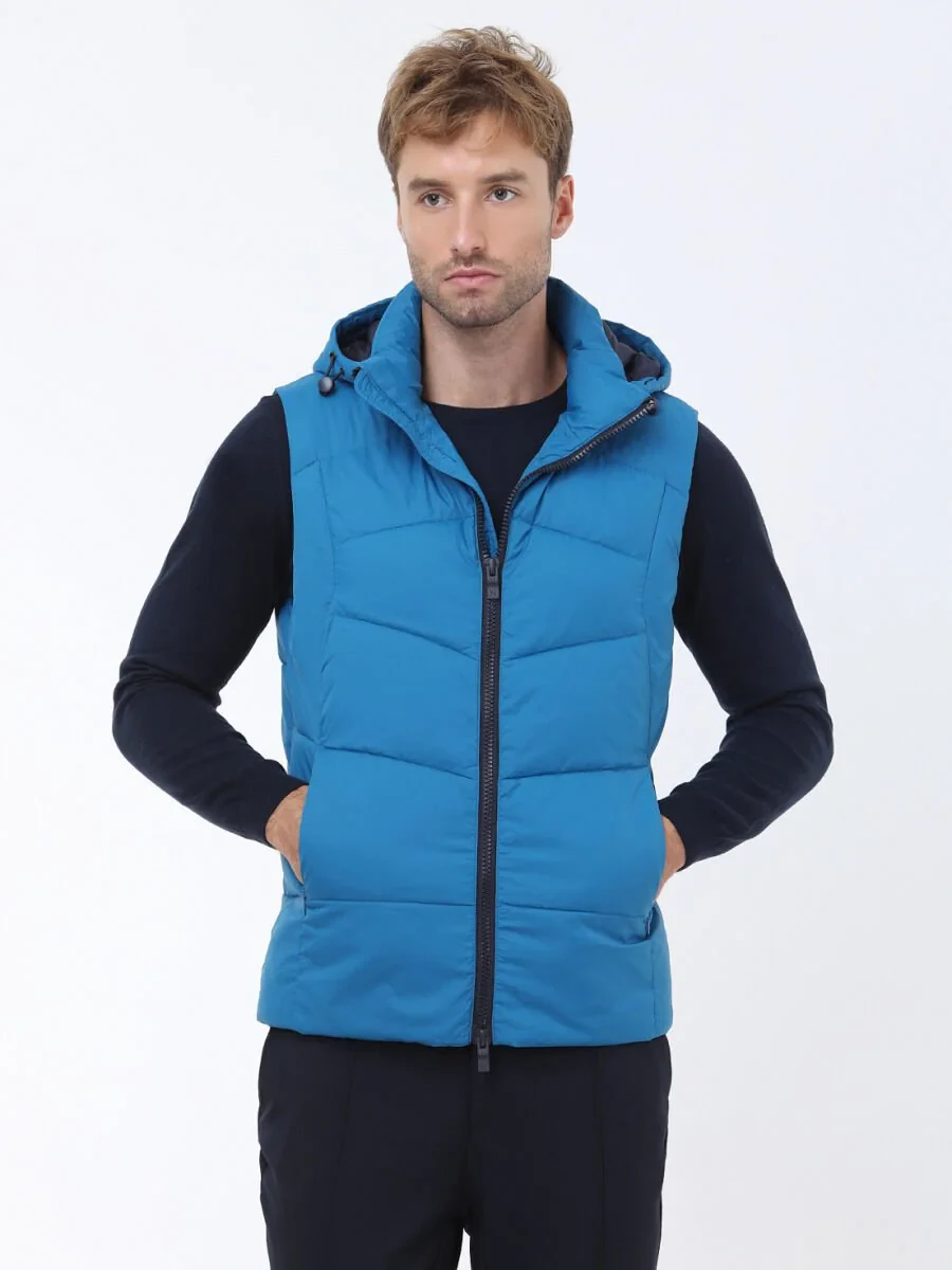 Saks Weaving Puffer Vest - 3