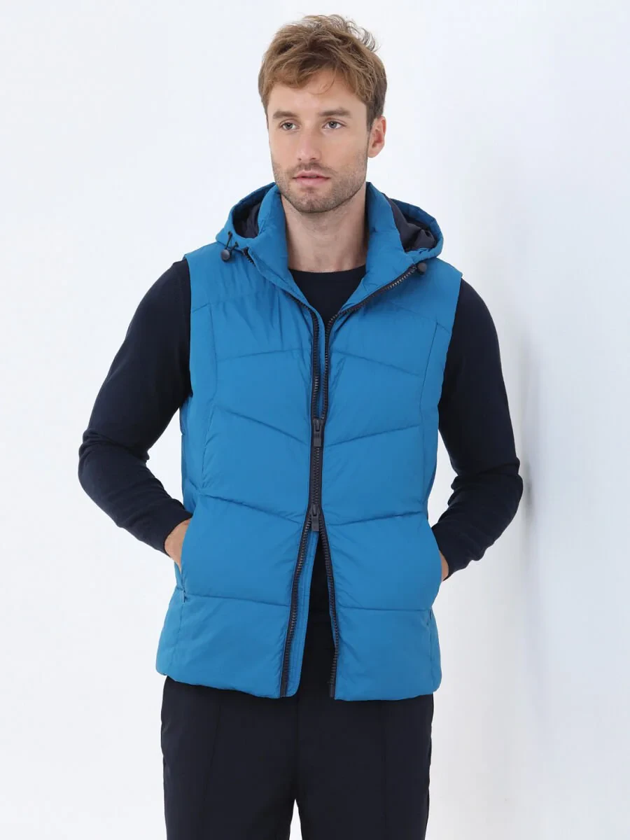Saks Weaving Puffer Vest - 4