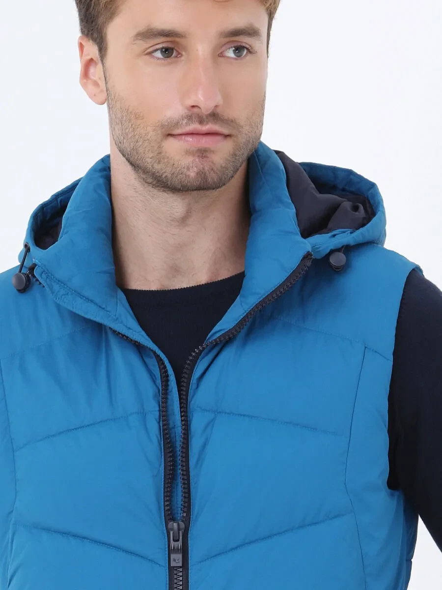 Saks Weaving Puffer Vest - 5