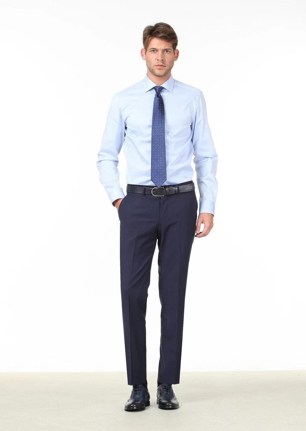 Saks Weaving Slim Fit Classical Wool Blended Trousers - 2