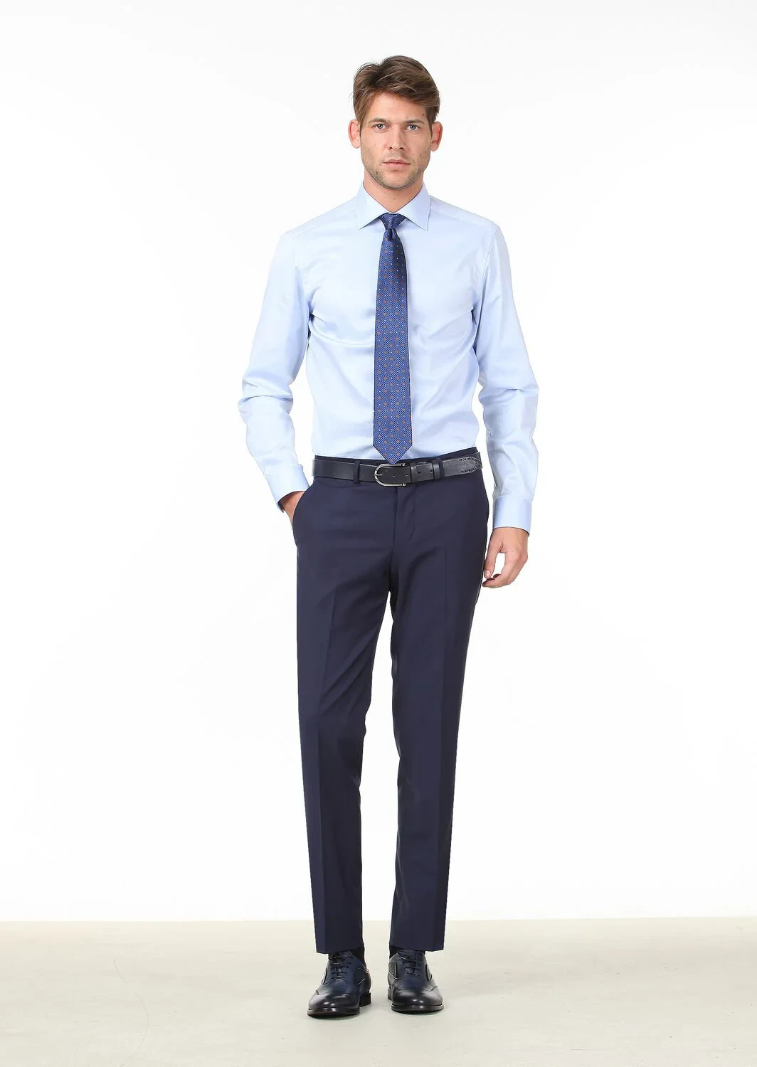 Saks Weaving Slim Fit Classical Wool Blended Trousers - 2
