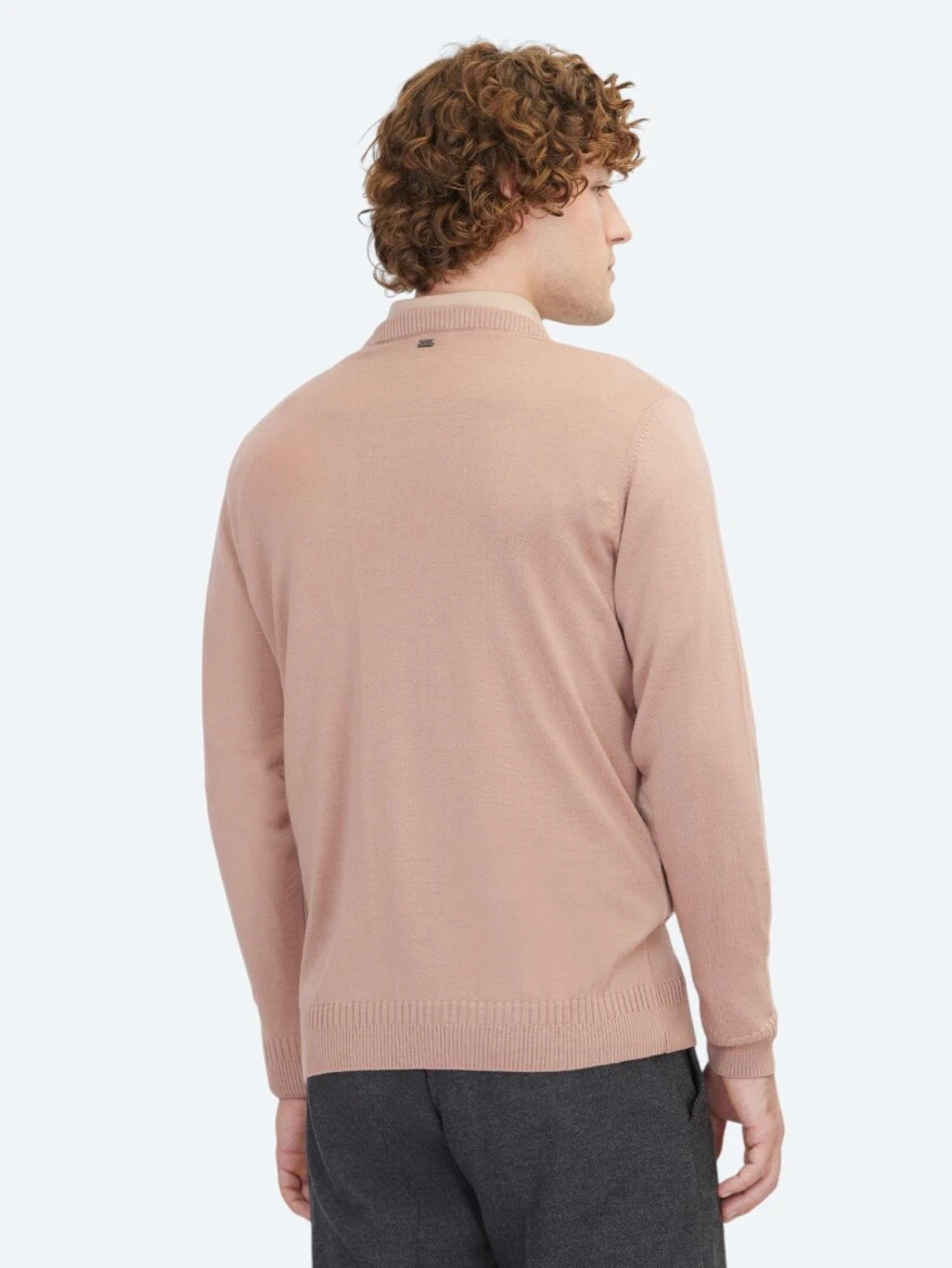 Salmon Knitwear Sweatshirt - 5