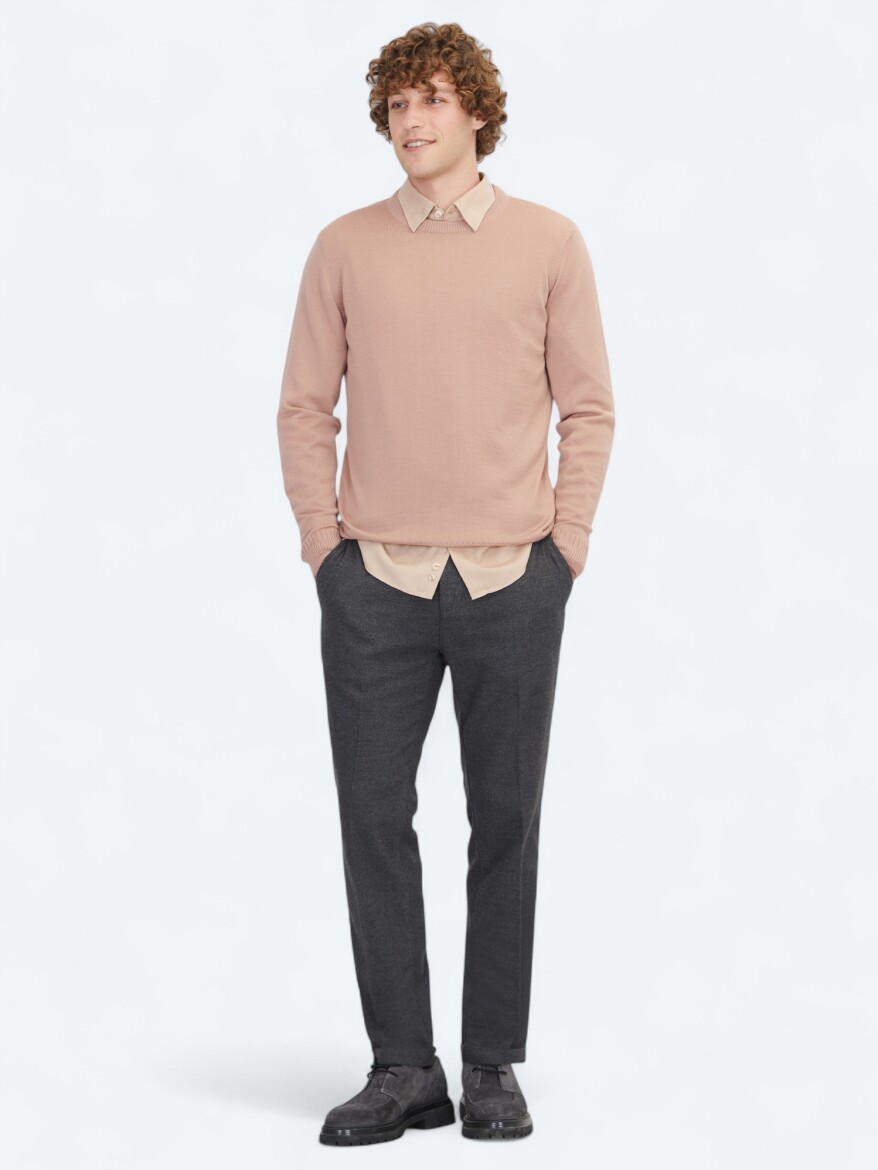 Salmon Knitwear Sweatshirt - 2