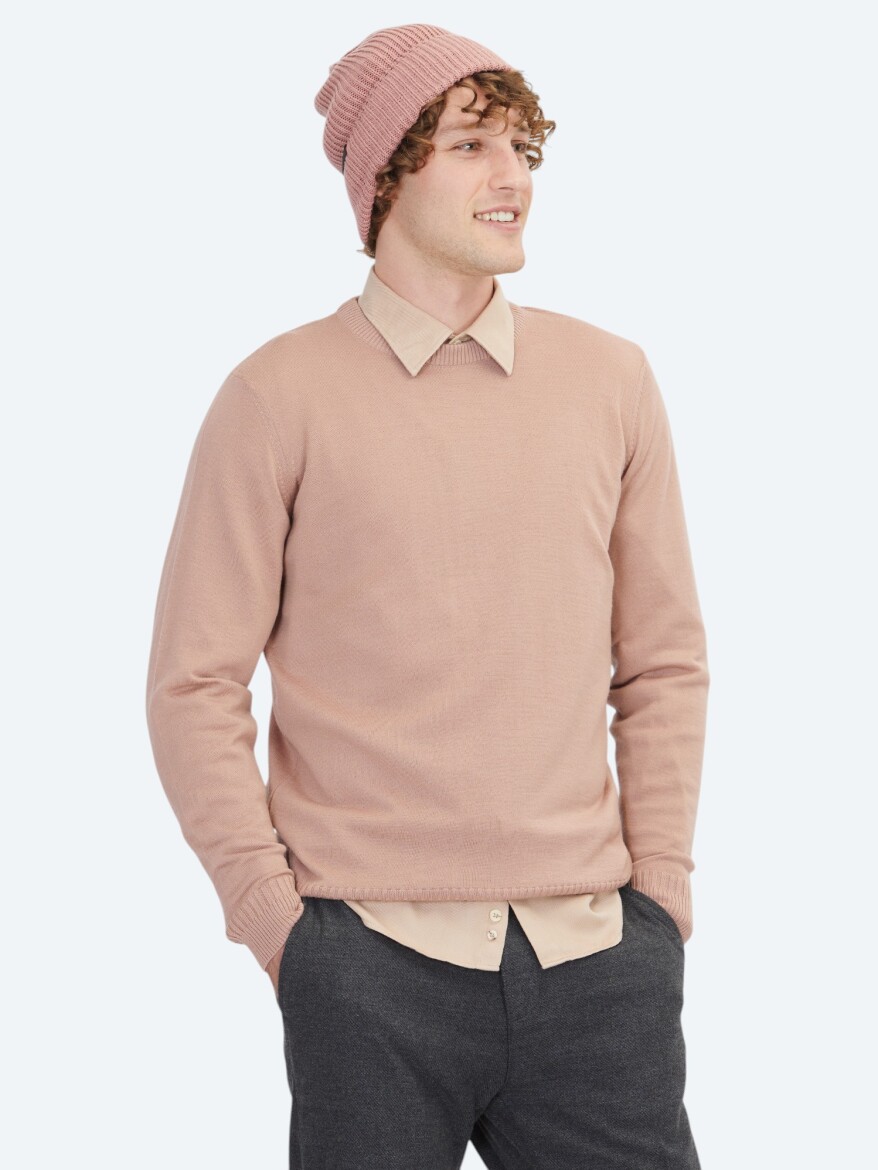 Salmon Knitwear Sweatshirt - 3