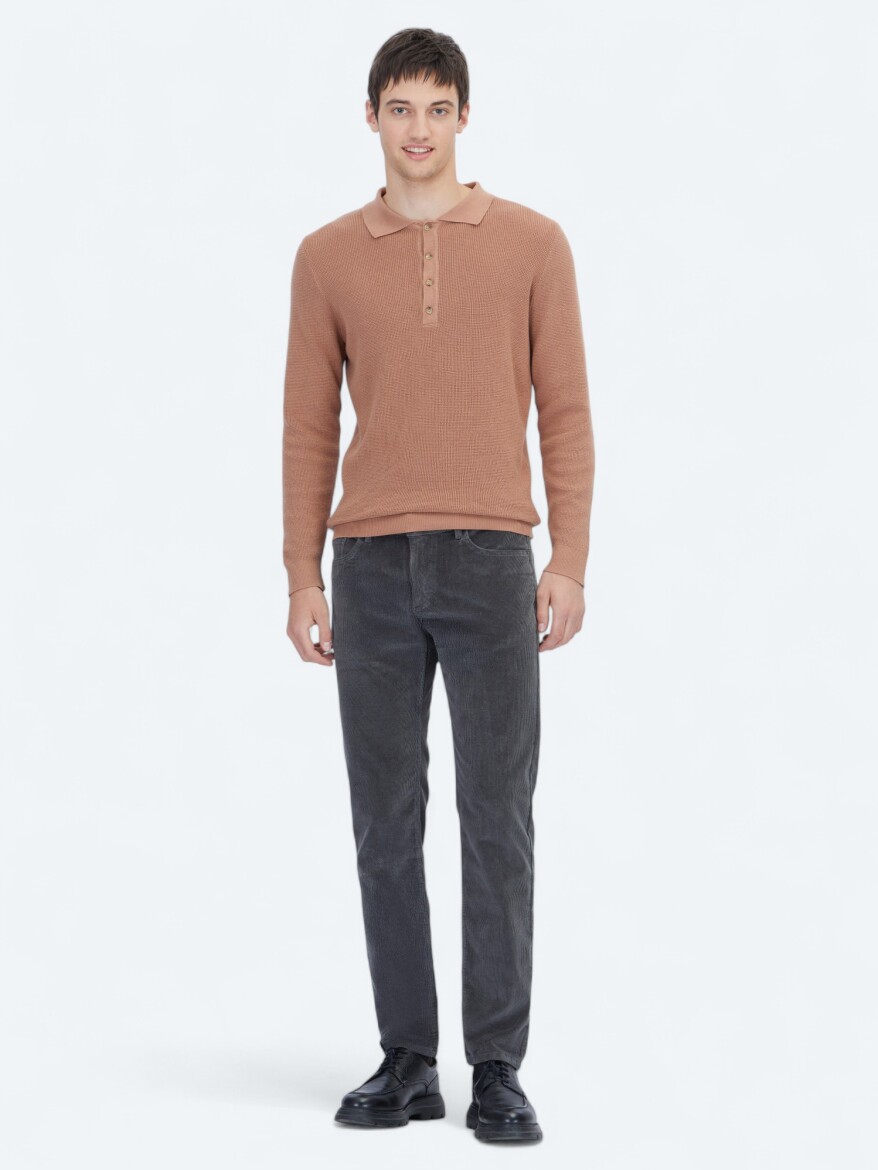 Salmon Knitwear Sweatshirt - 2