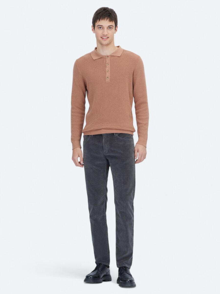 Salmon Knitwear Sweatshirt - 2