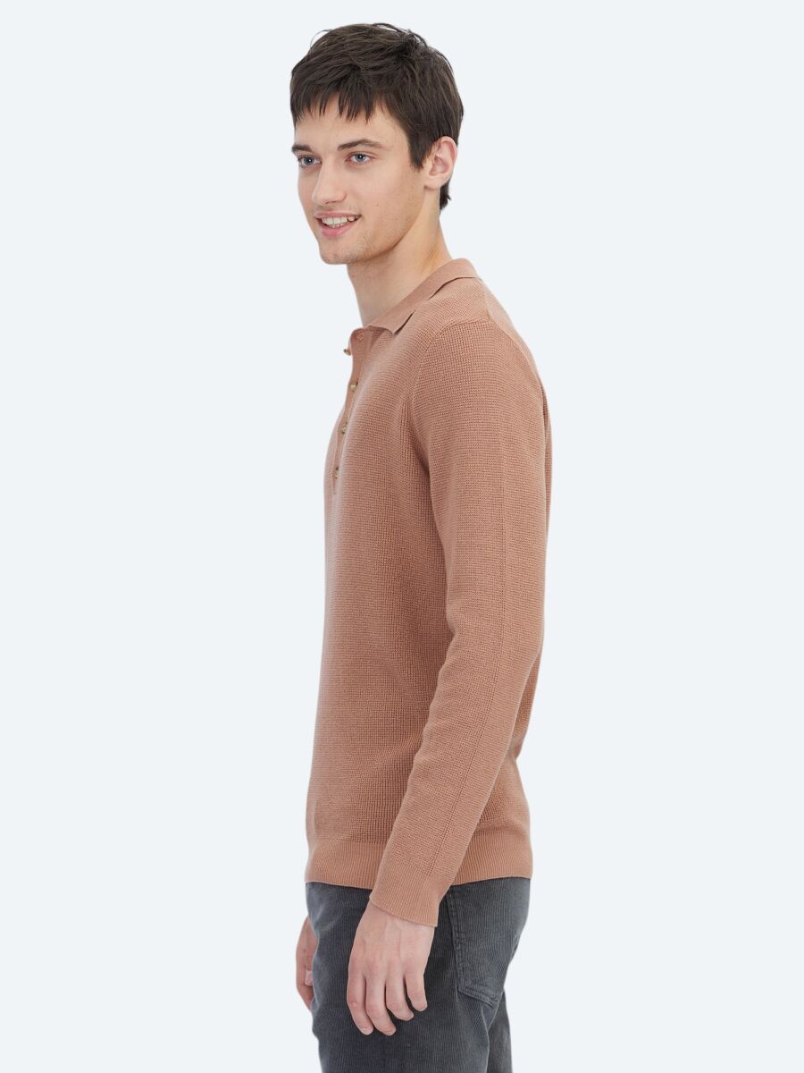Salmon Knitwear Sweatshirt - 3