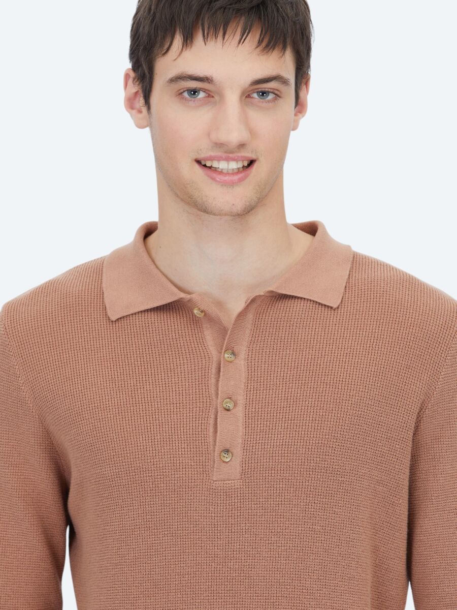 Salmon Knitwear Sweatshirt - 4