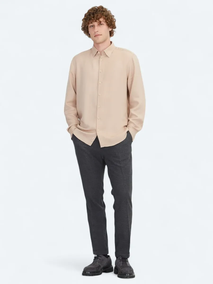 Salmon Regular Fit Weaving Casual Shirt - 2