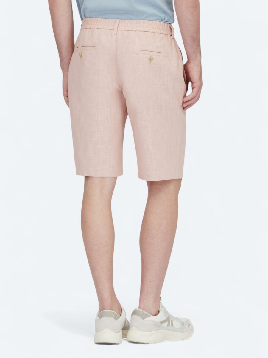 Salmon Weaving Jogging Fit Casual Cotton Blended Bermuda - 4