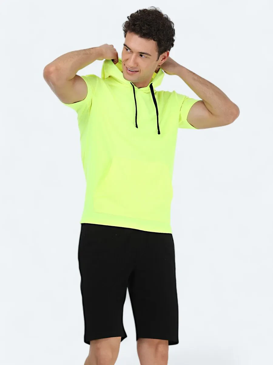 Sarı Kapüşonlu Sweatshırt - 2