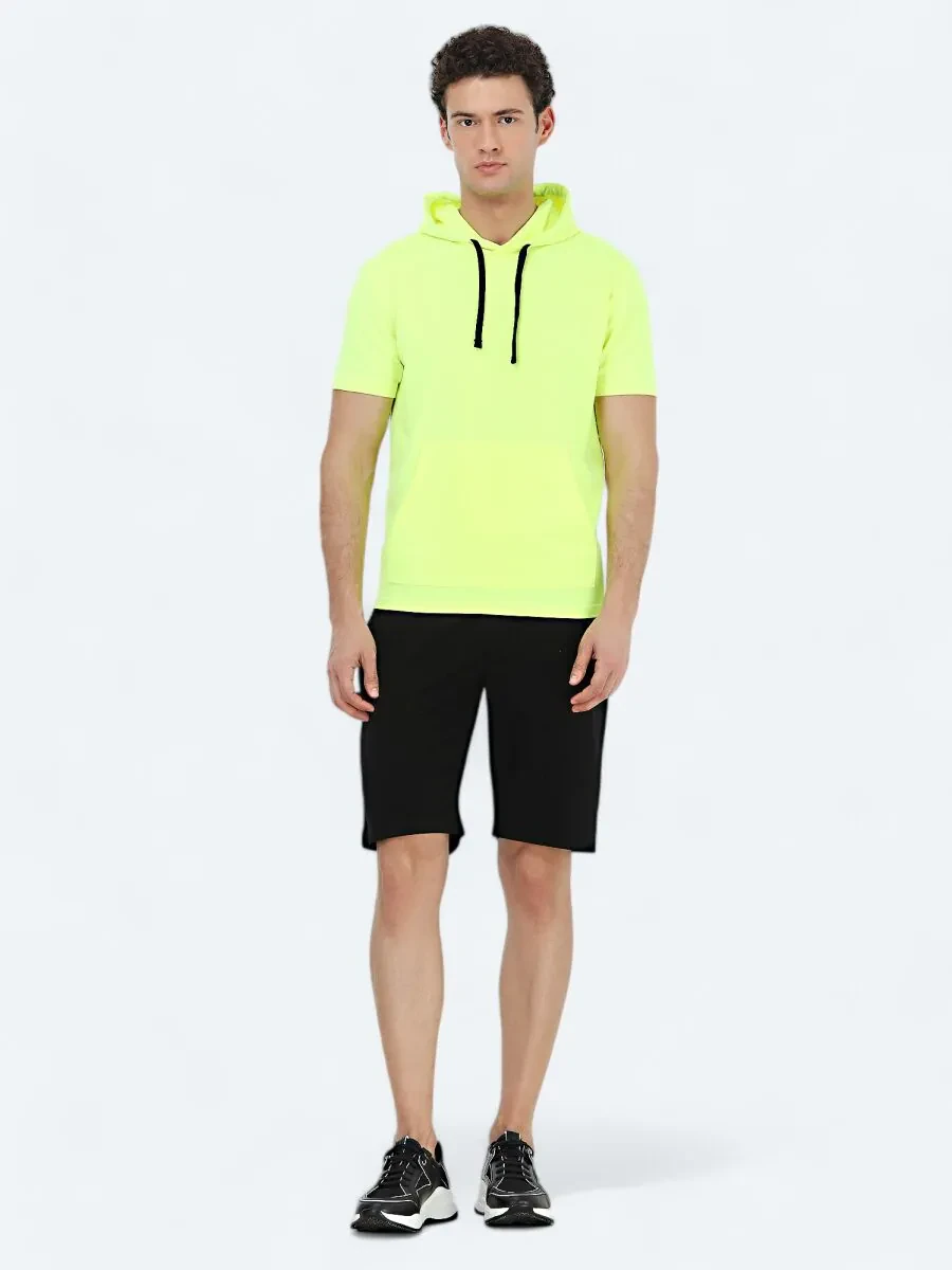 Sarı Kapüşonlu Sweatshırt - 3