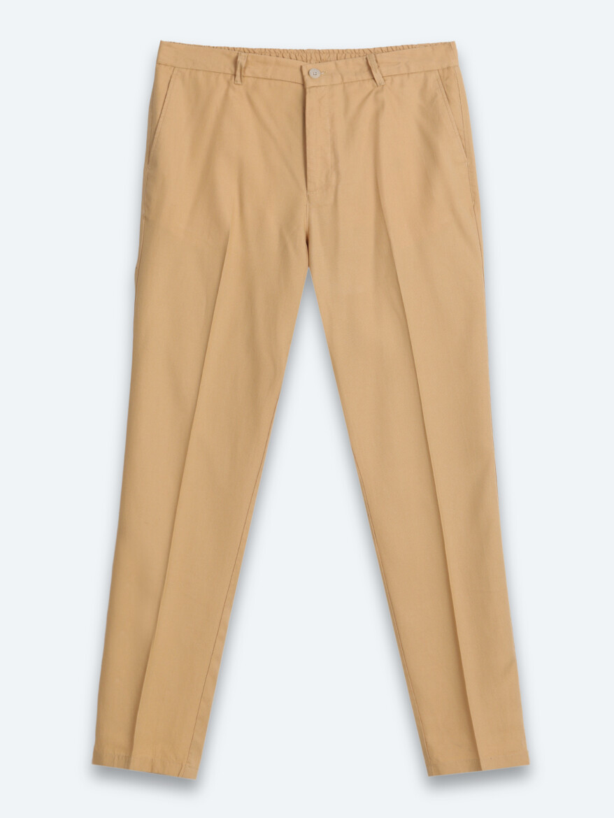 Sarı Kumaş Jogging Fit Casual Pantolon - 6