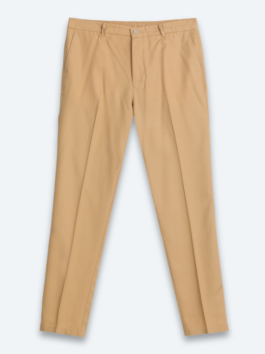 Sarı Kumaş Jogging Fit Casual Pantolon - 6