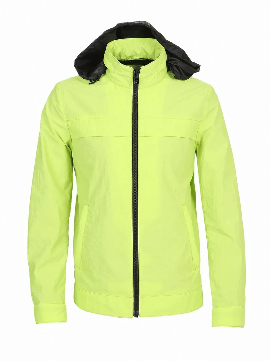Sarı Regular Fit Kapüşonlu Casual Dokuma Mont - 4