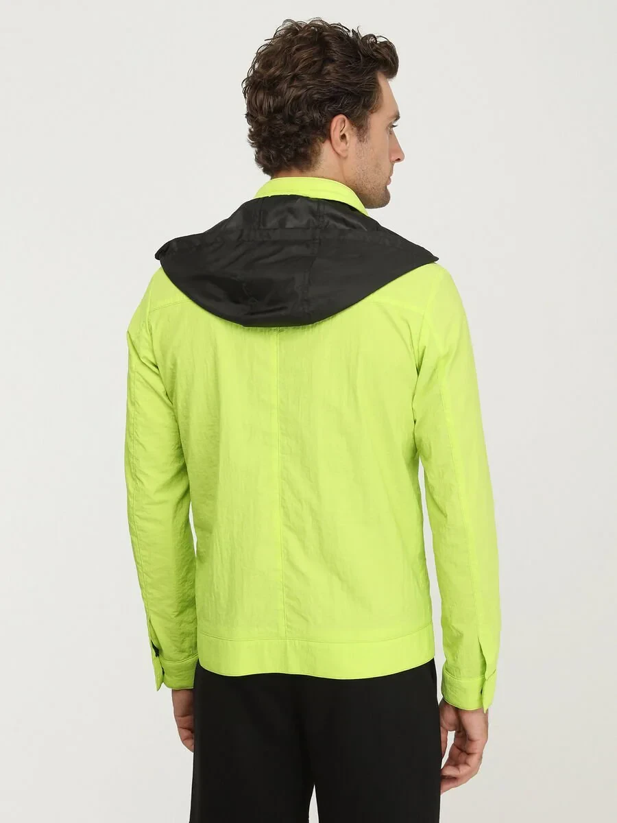 Sarı Regular Fit Kapüşonlu Casual Dokuma Mont - 5