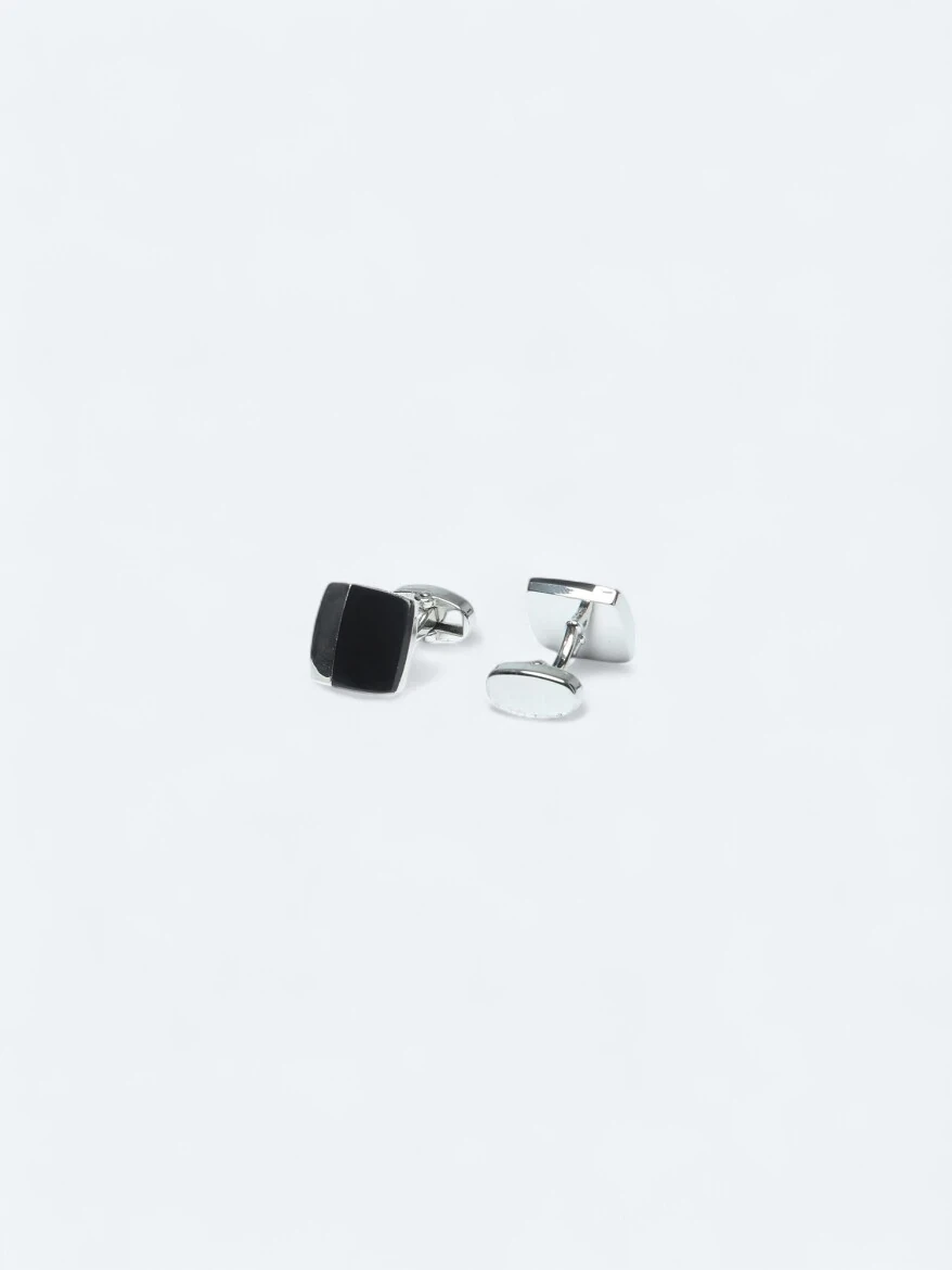 Silver Brass Cuff Link - 2