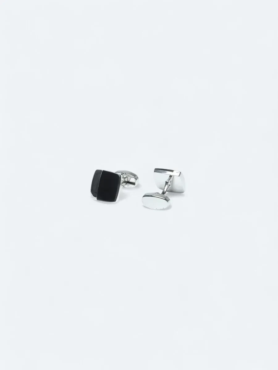 Silver Brass Cuff Link - 2