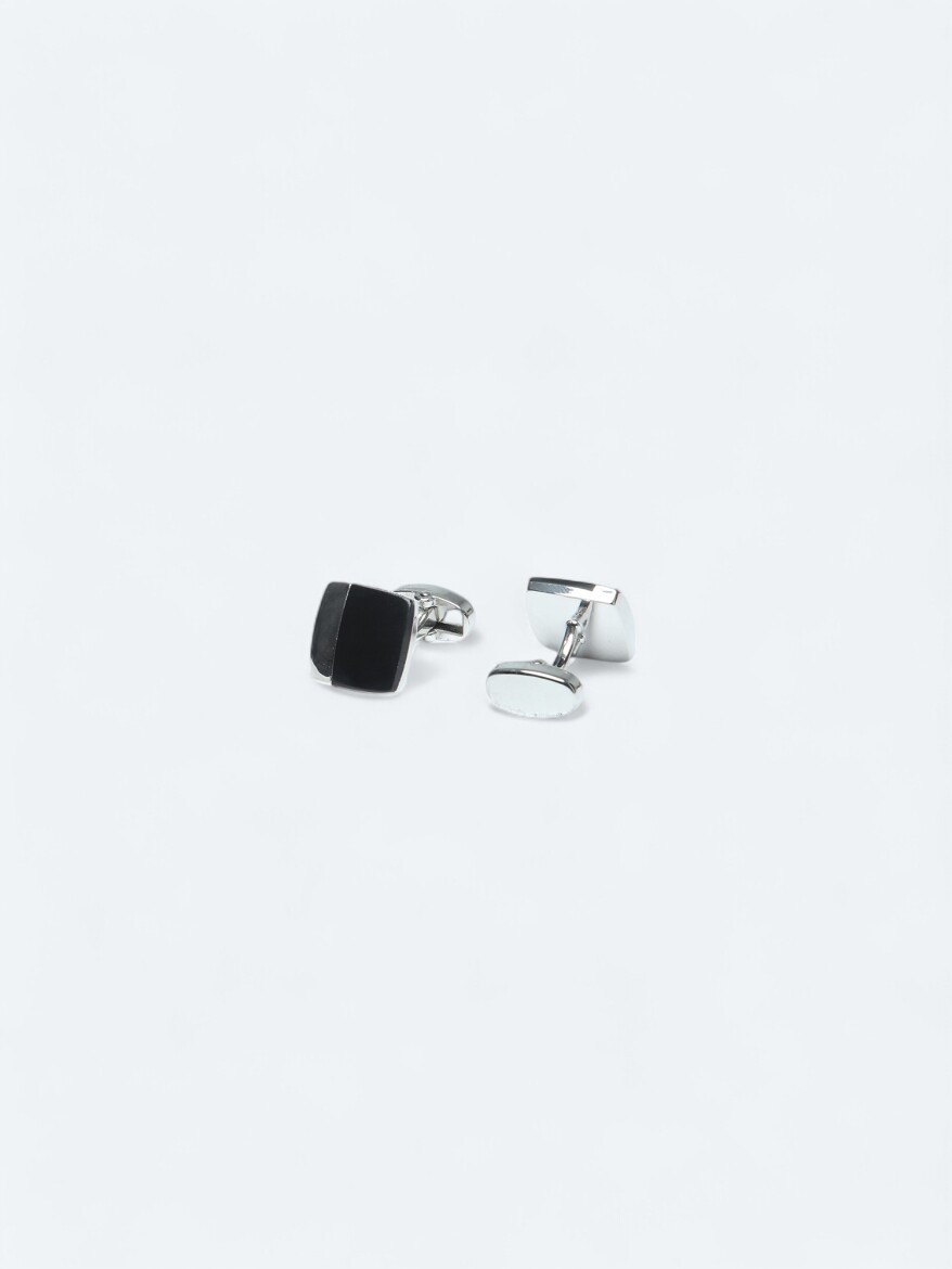 Silver Brass Cuff Link - 2