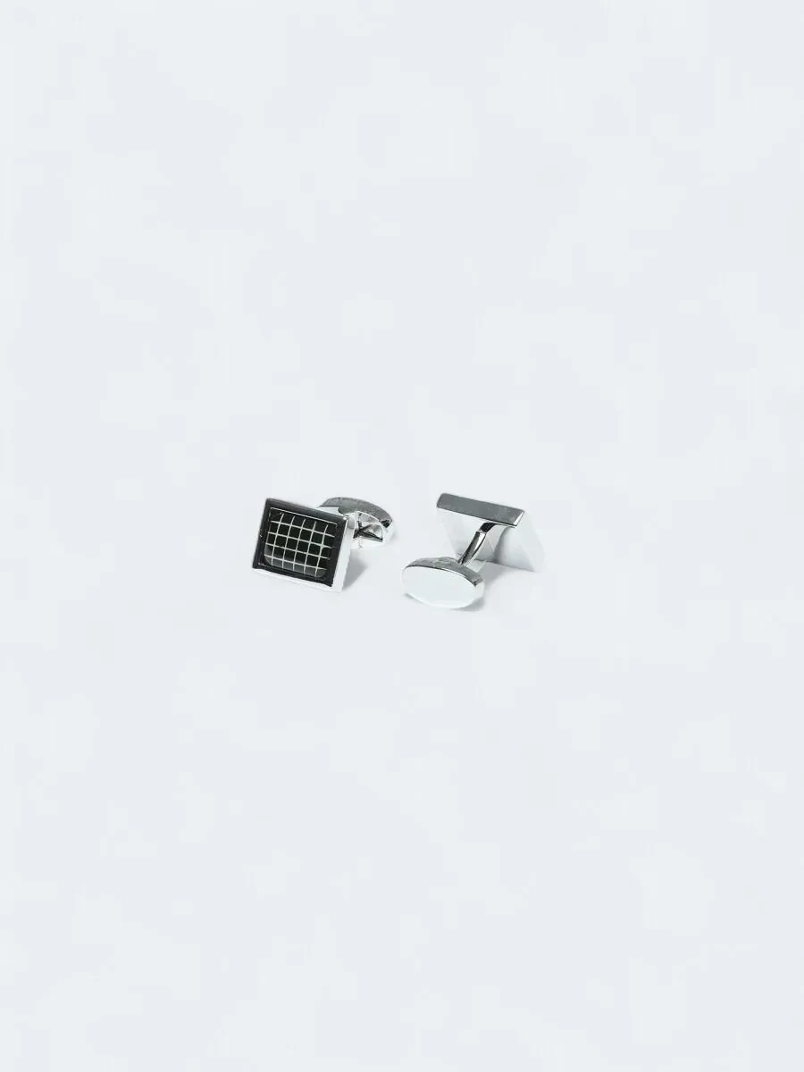 Silver Brass Cuff Link - 2