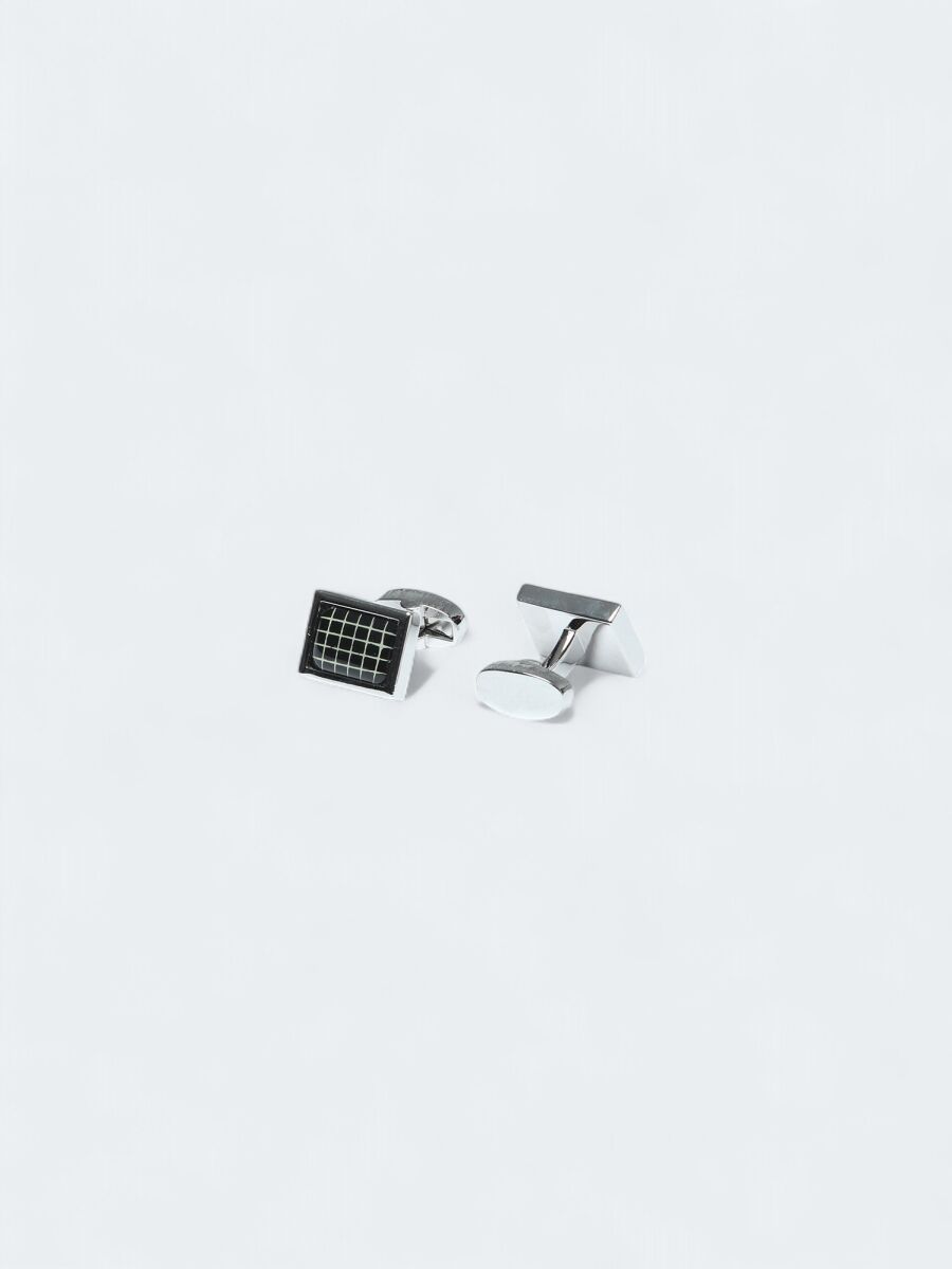 Silver Brass Cuff Link - 2