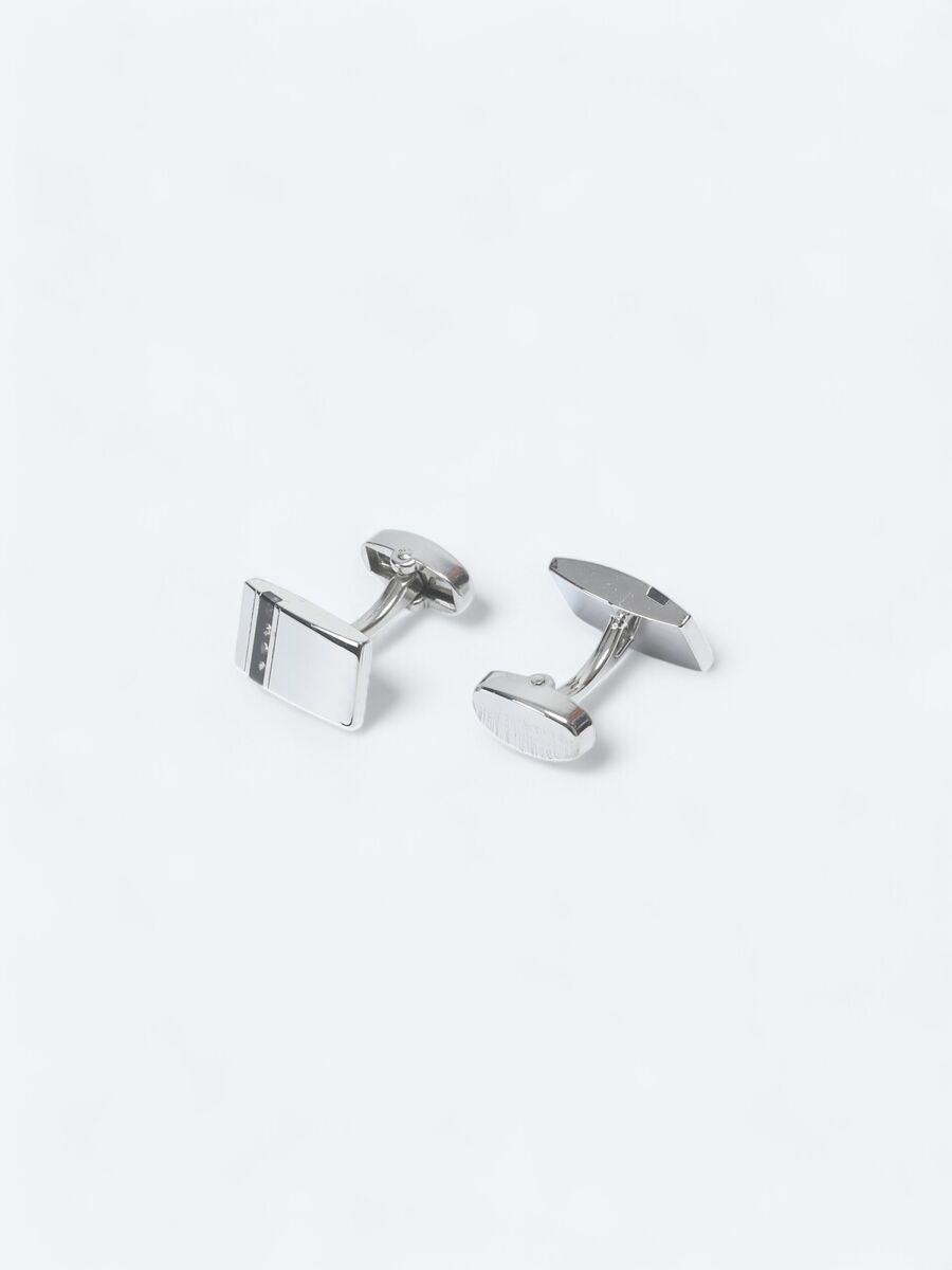 Silver Brass Cuff Link - 2