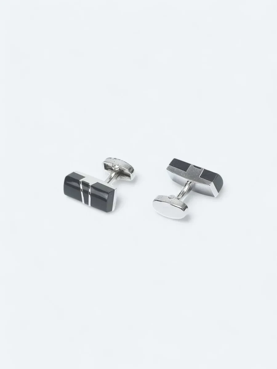 Silver Brass Cuff Link - 2