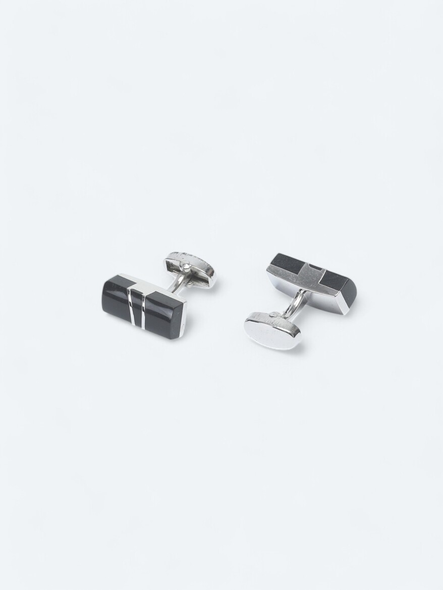 Silver Brass Cuff Link - 2