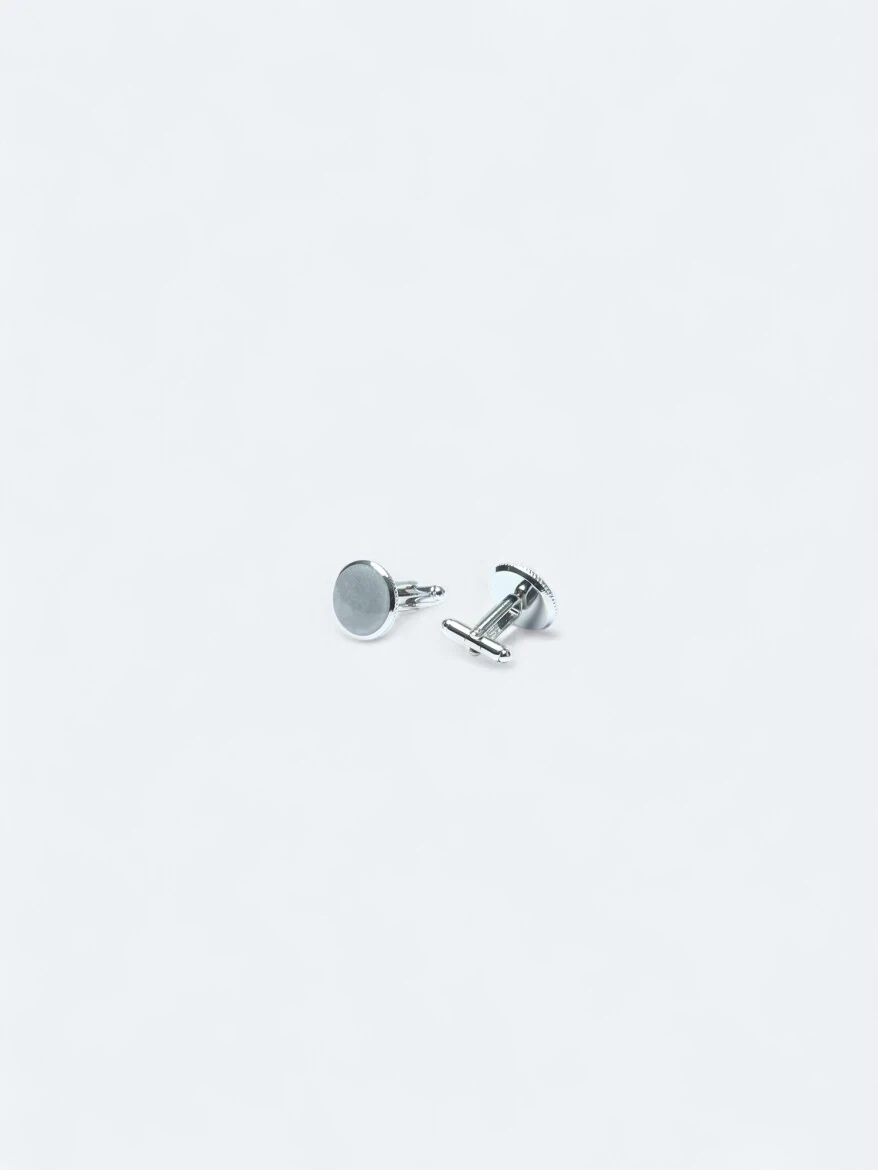 Silver Brass Cuff Link - 2