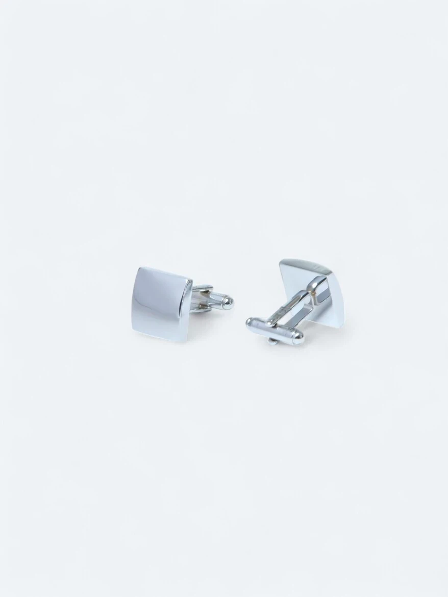 Silver Brass Cuff Link - 2