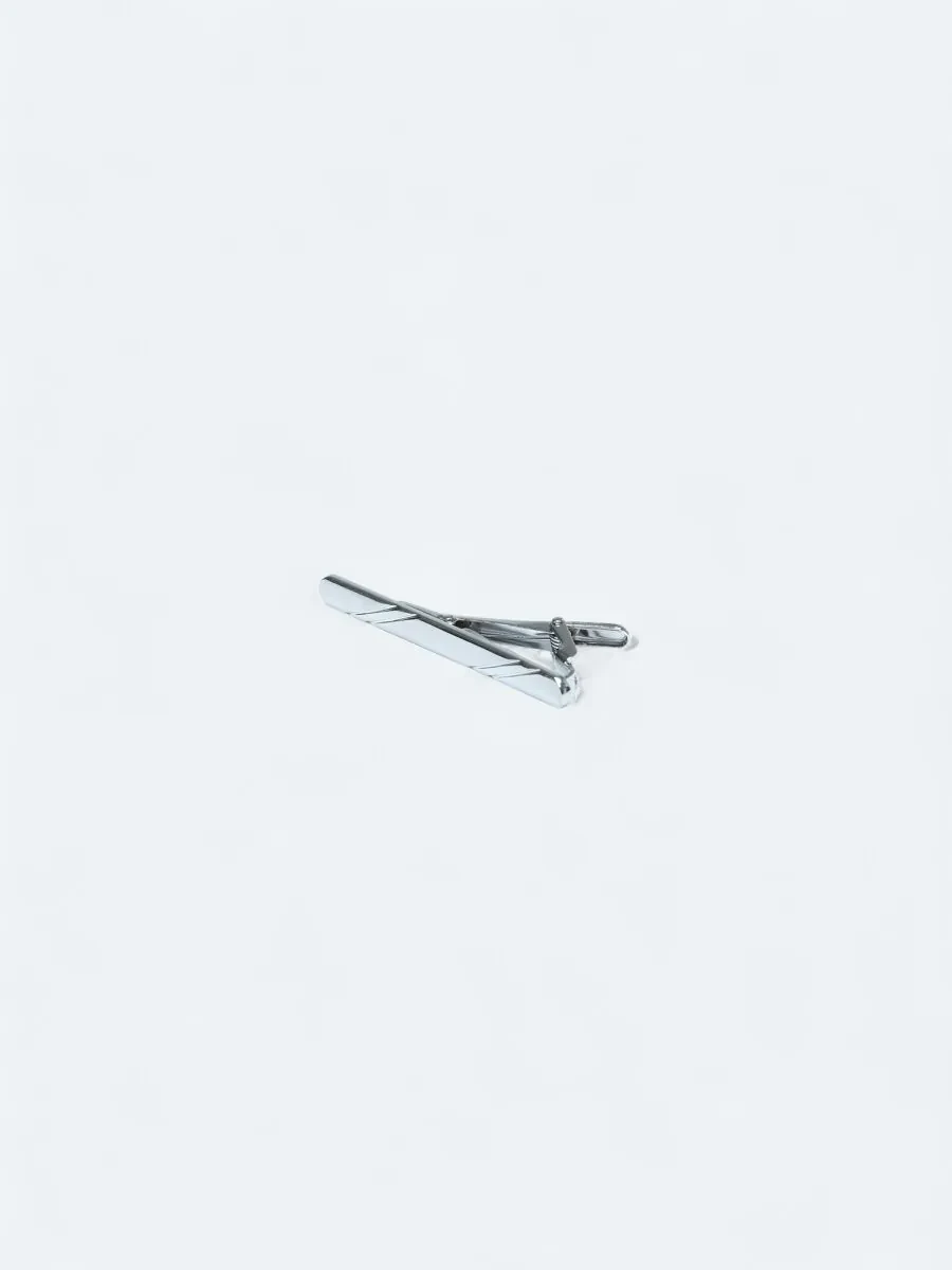 Silver Brass Tie Needle - 1