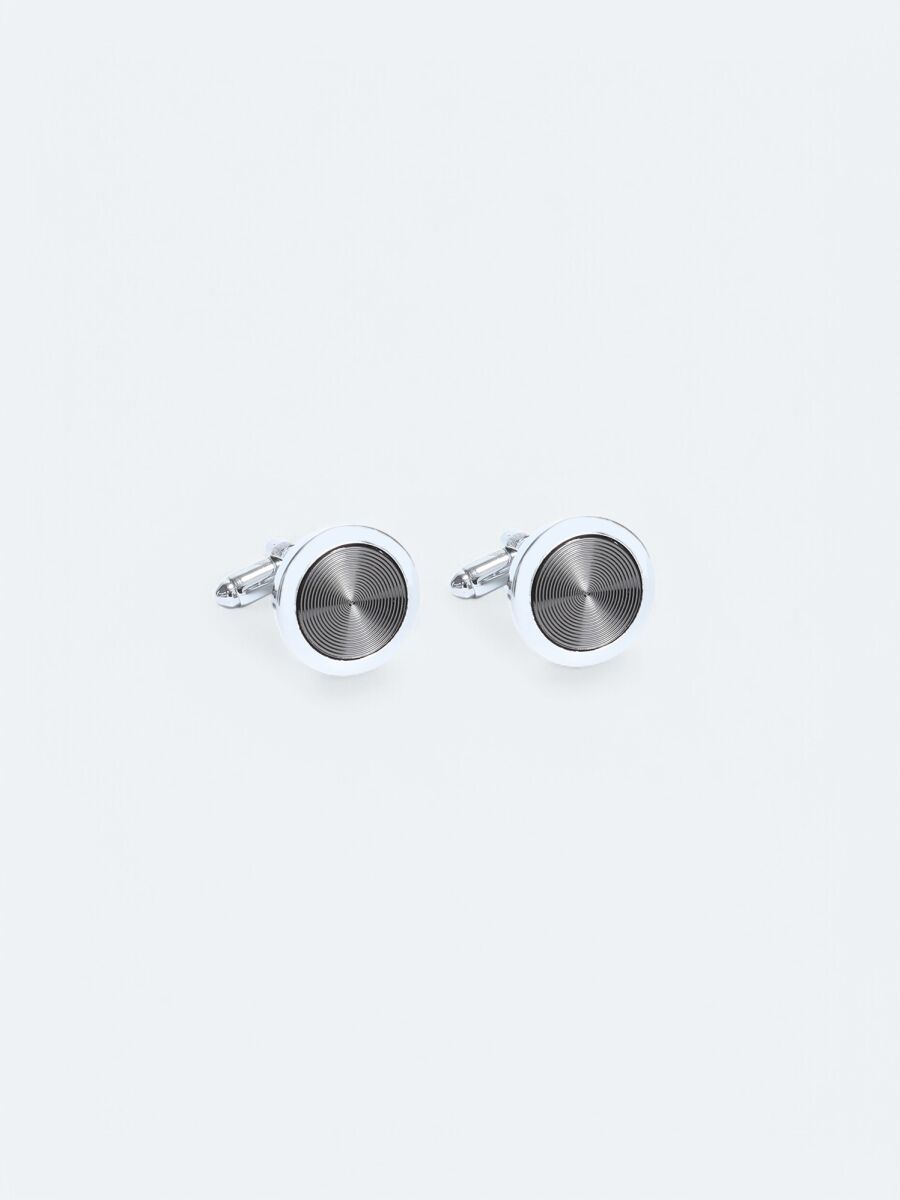 Silver Metal Cuff Link - 1