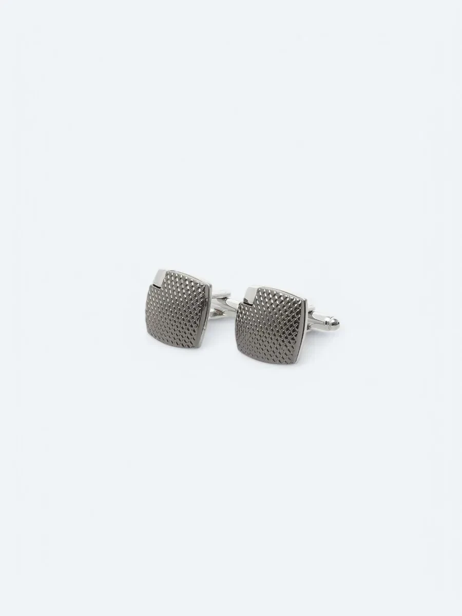 Silver Metal Cuff Link - 1