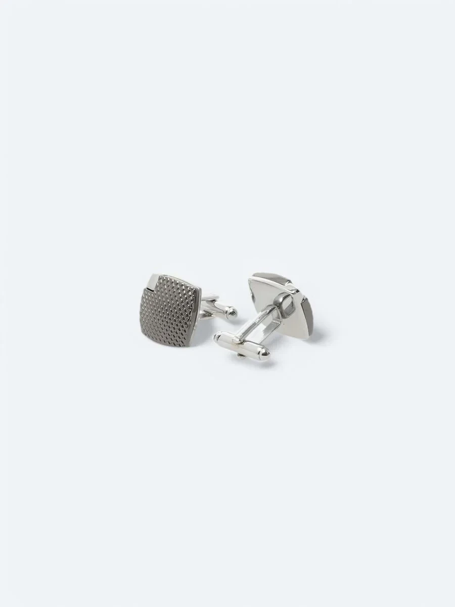 Silver Metal Cuff Link - 2