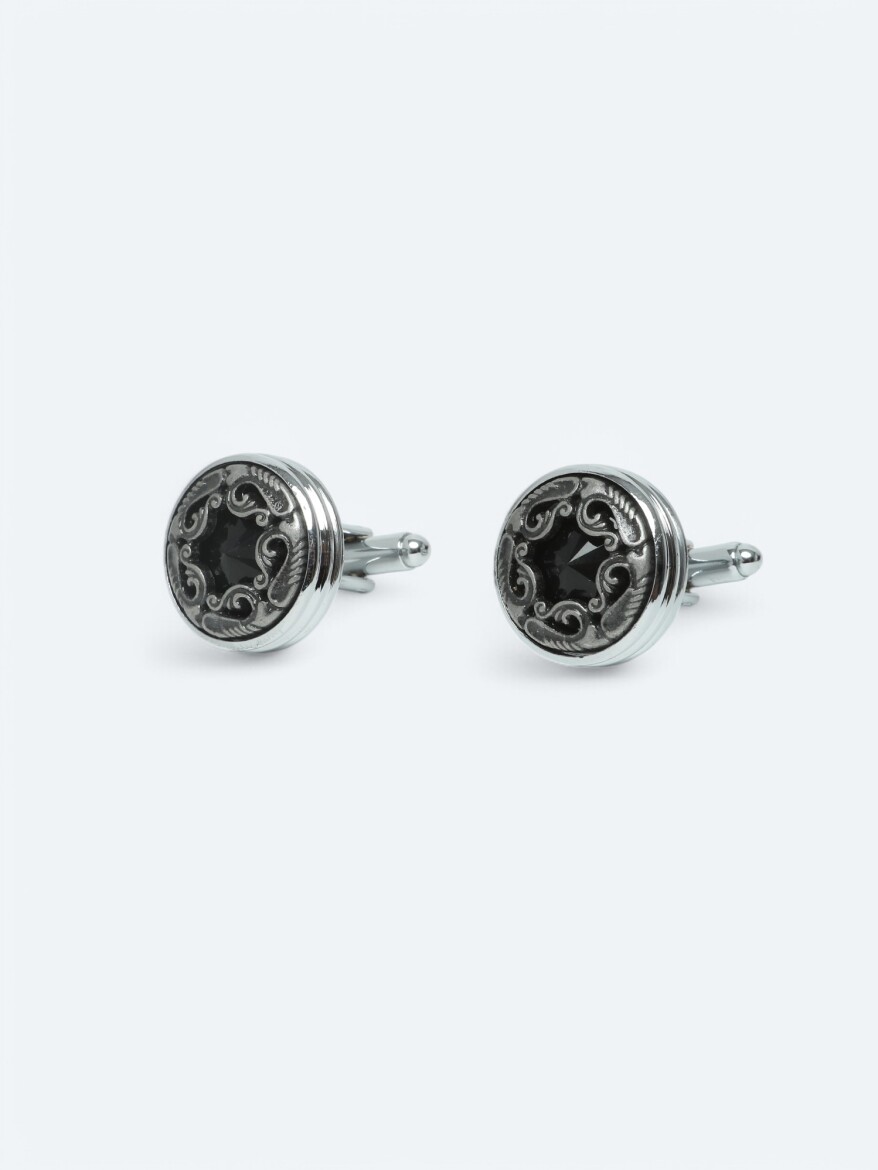 Silver Metal Cuff Link - 1