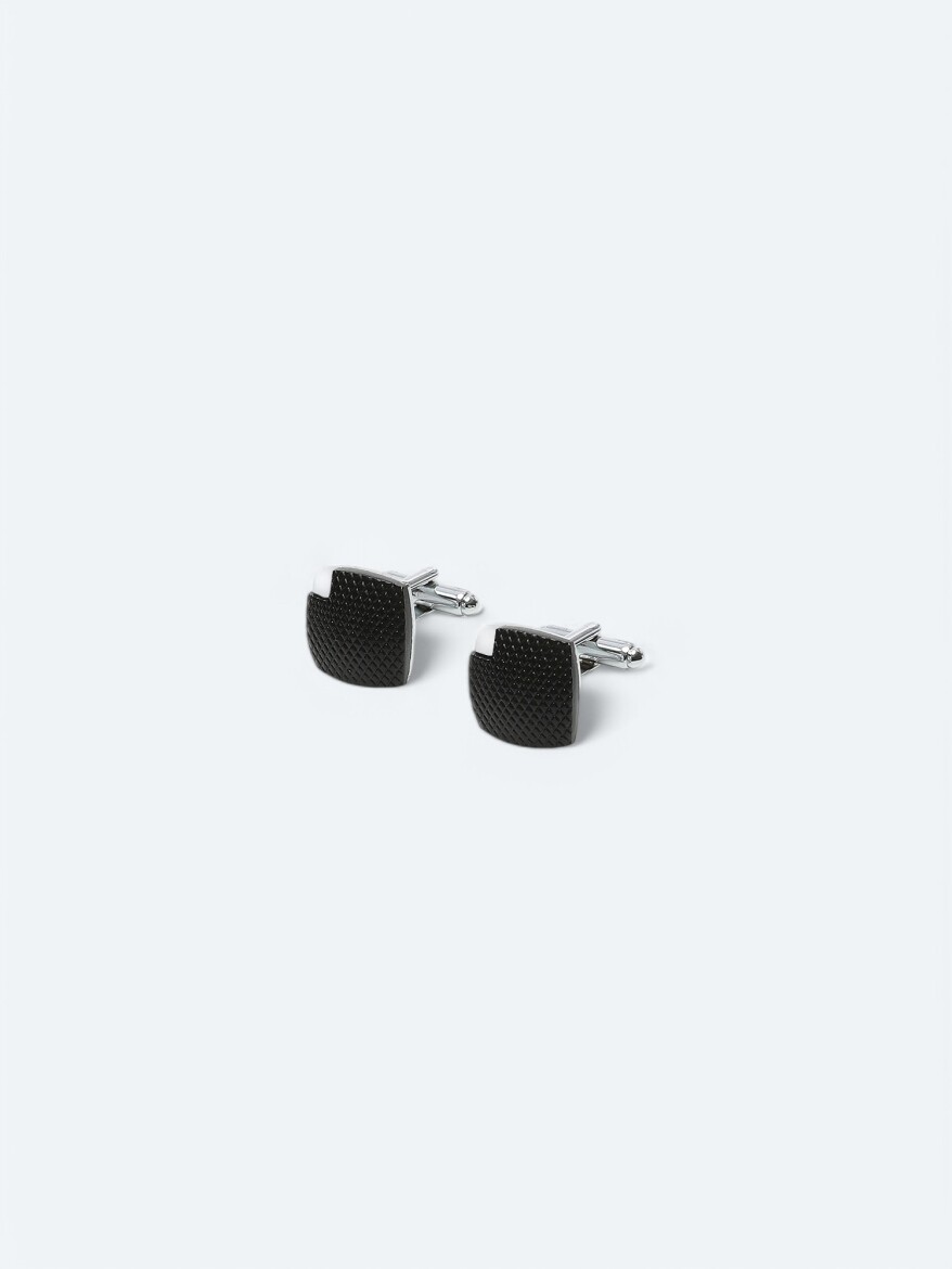 Silver Metal Cuff Link - 1