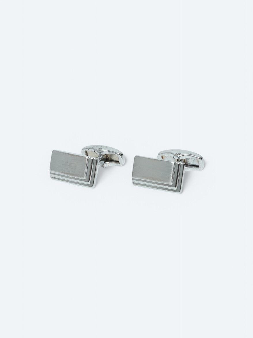Silver Metal Cuff Link - 1