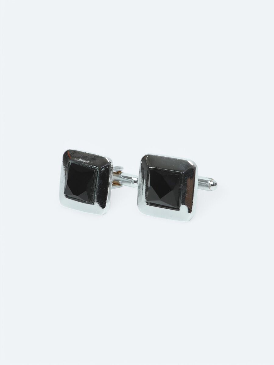 Silver Metal Cuff Link - 1