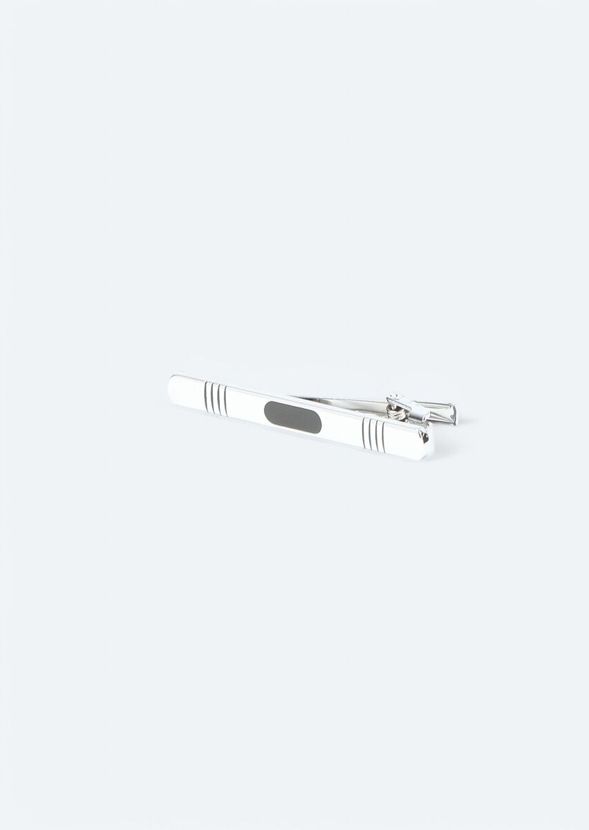 Silver Metal Tie Needle - 1
