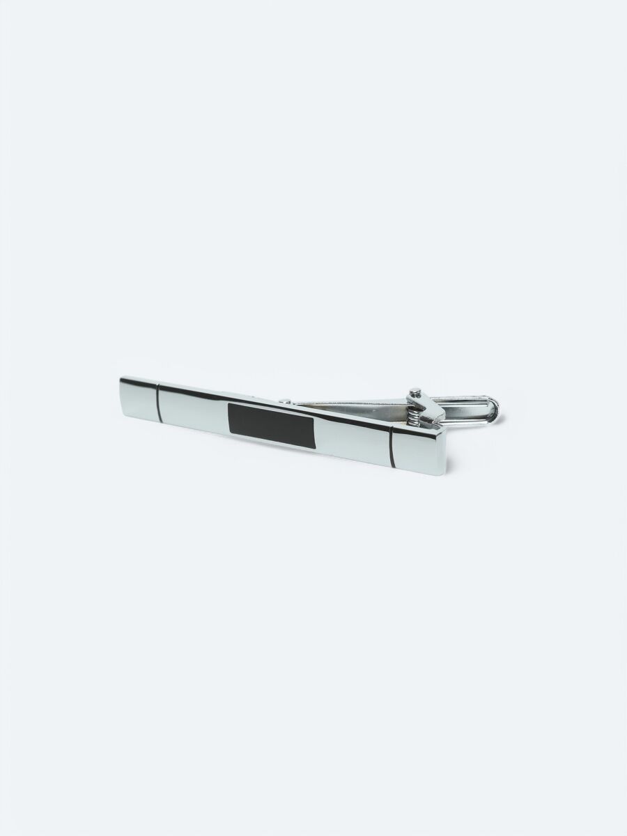 Silver Metal Tie Needle - 1