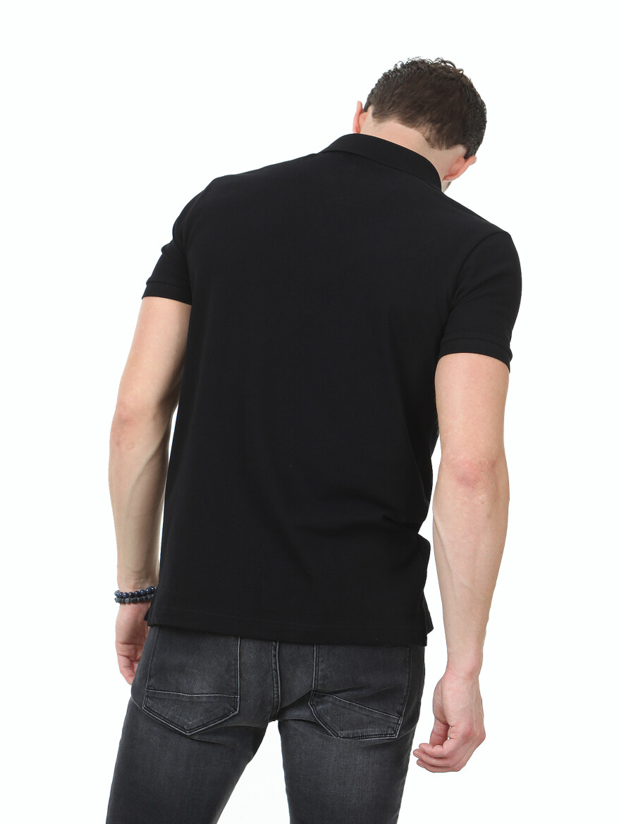 Siyah %100 Pamuk T-Shirt - 4