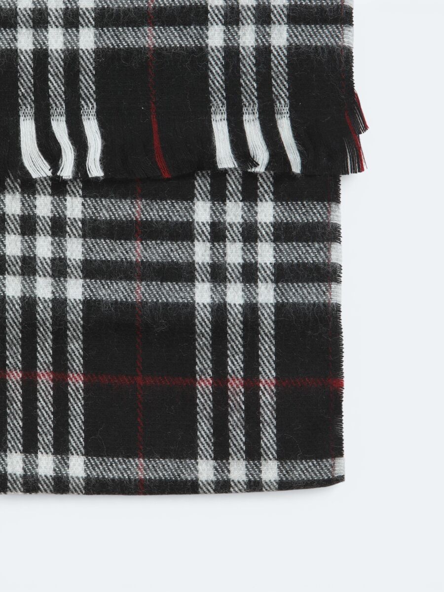 Siyah %65 Akrilik ,%35 Yün Kaşkol - 2