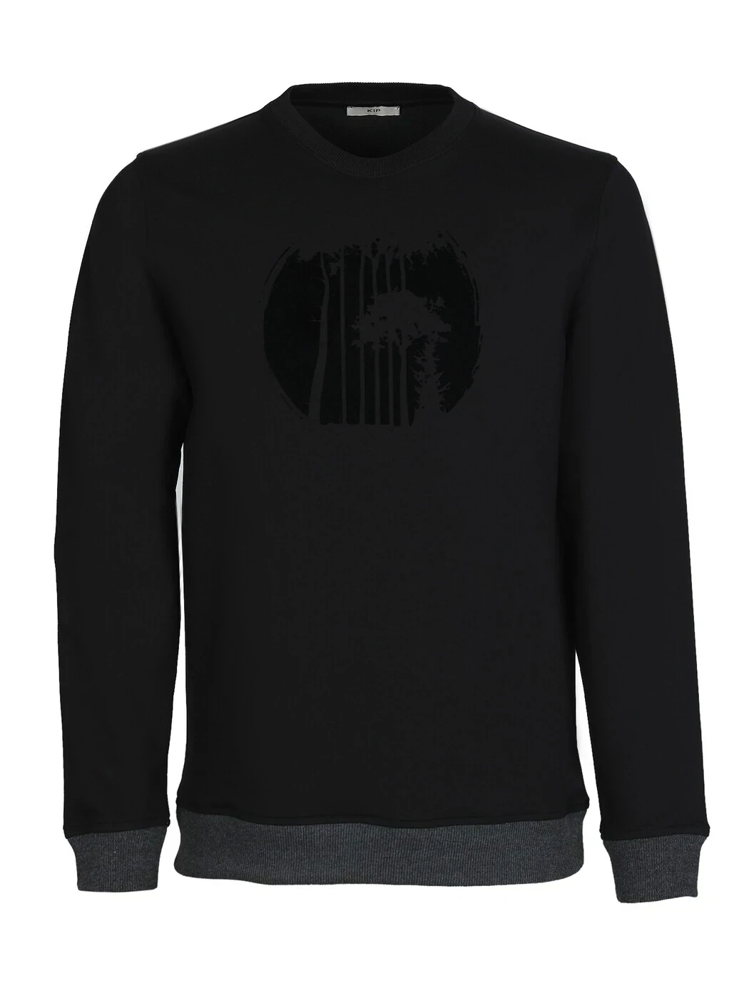 Siyah Baskılı Sweatshırt - 6