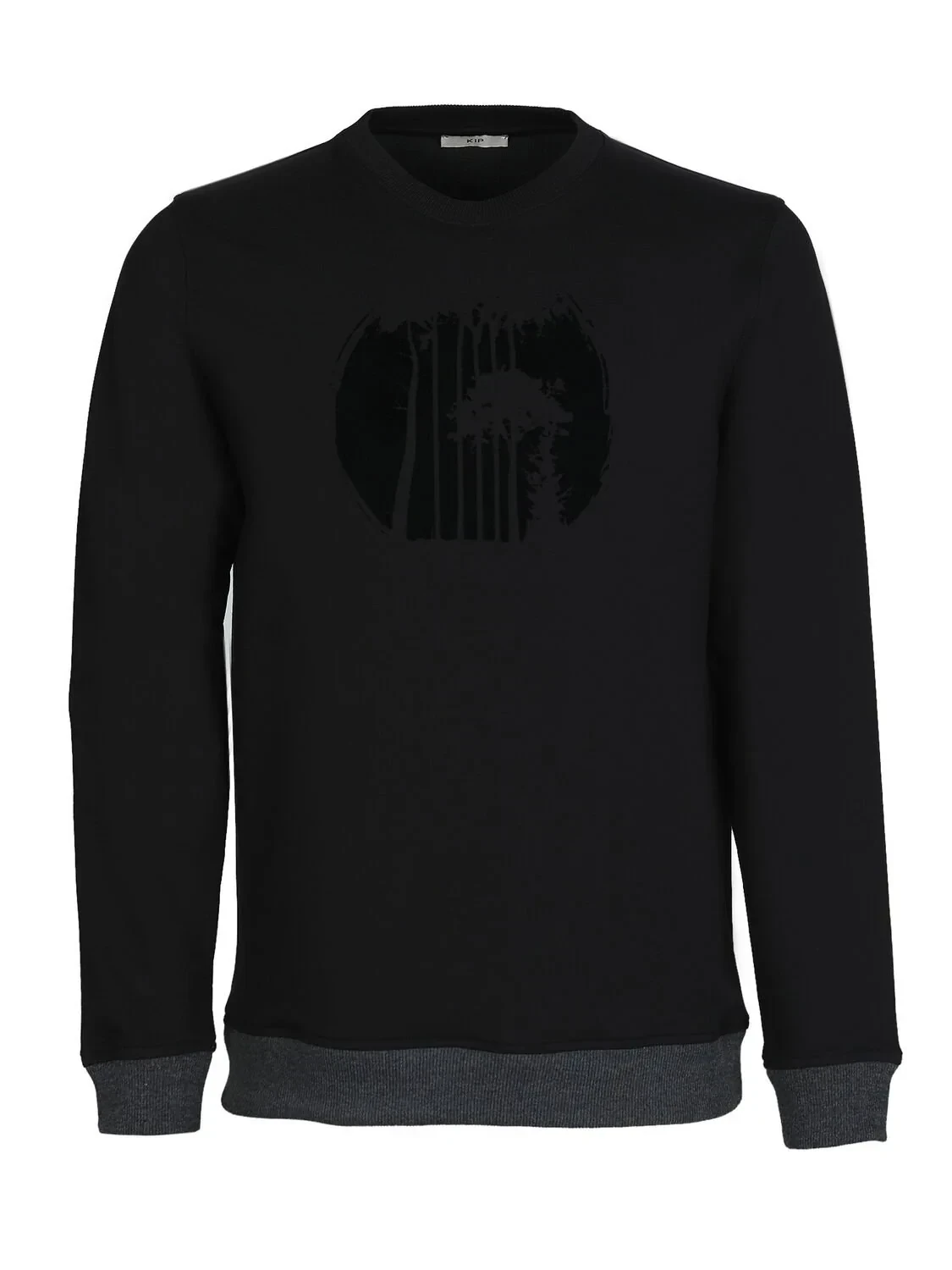 Siyah Baskılı Sweatshırt - 6