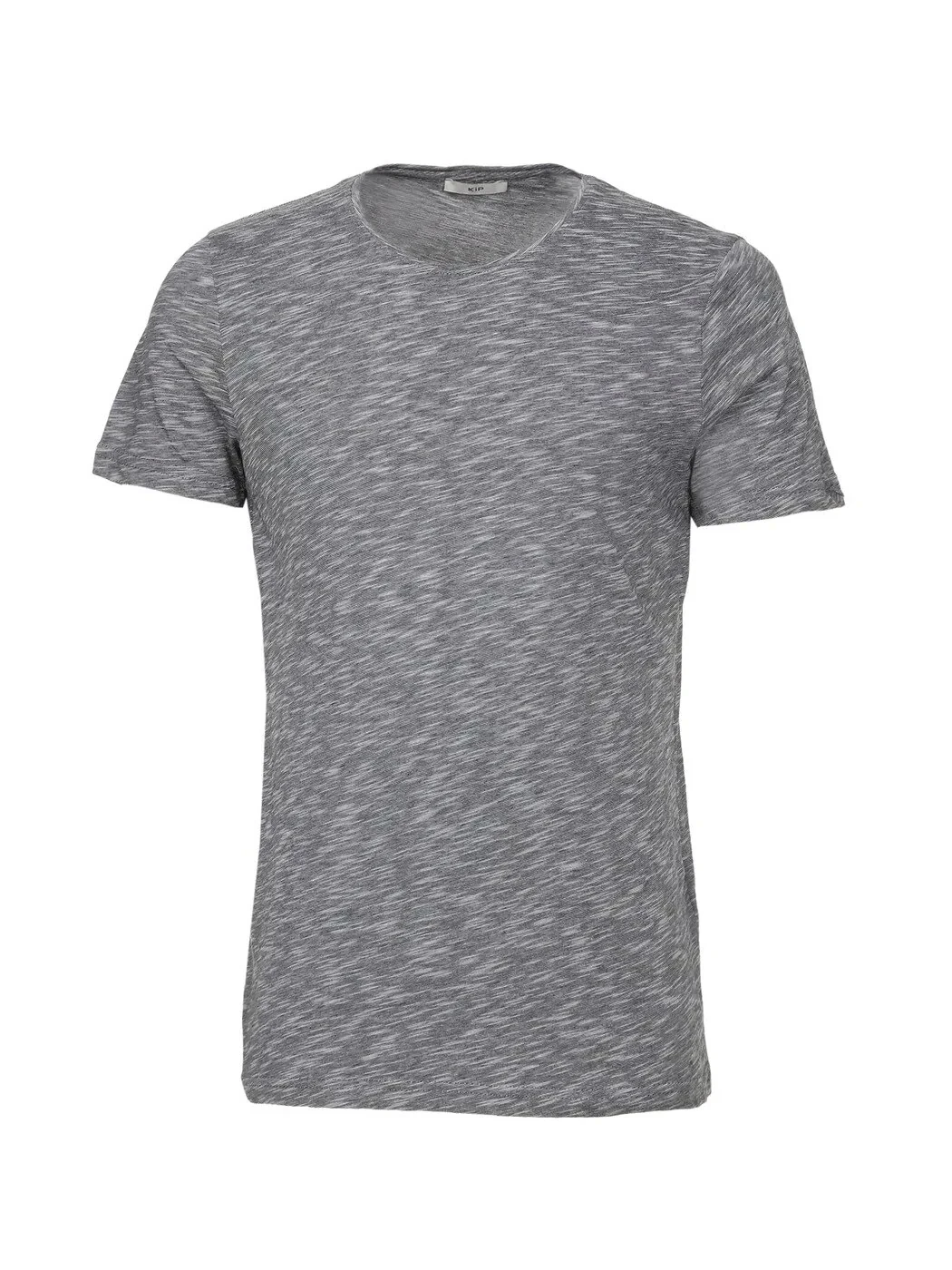Siyah Bisiklet Yaka Pamuk Karışımlı T-Shirt - 6